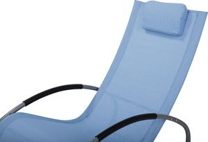 Beliani Krzesło ogrodowe bujane niebieskie CAMPO 5