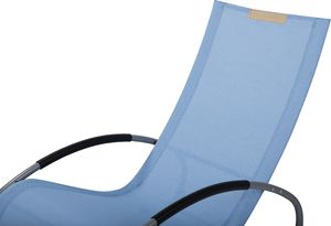 Beliani Krzesło ogrodowe bujane niebieskie CAMPO 6