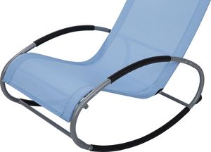 Beliani Krzesło ogrodowe bujane niebieskie CAMPO 7