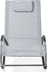 Beliani Krzesło ogrodowe bujane szare CAMPO 2