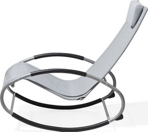 Beliani Krzesło ogrodowe bujane szare CAMPO 5