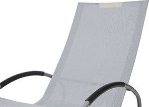 Beliani Krzesło ogrodowe bujane szare CAMPO 7