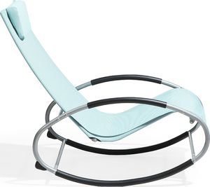 Beliani Krzesło ogrodowe bujane jasnoniebieskie CAMPO 4