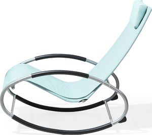 Beliani Krzesło ogrodowe bujane jasnoniebieskie CAMPO 5