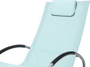 Beliani Krzesło ogrodowe bujane jasnoniebieskie CAMPO 7
