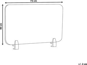 Beliani Przegroda na biurko 72 x 40 cm niebieska WALLY 8