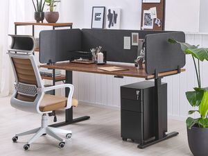 Beliani Przegroda na biurko 72 x 40 cm ciemnoszara WALLY 2