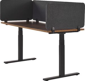 Beliani Przegroda na biurko 72 x 40 cm ciemnoszara WALLY 6