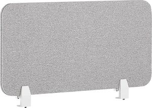 Beliani Przegroda na biurko 80 x 40 cm jasnoszara WALLY 1