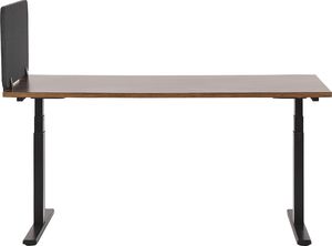 Beliani Przegroda na biurko 80 x 40 cm ciemnoszara WALLY 3