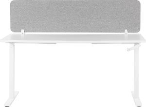 Beliani Przegroda na biurko 180 x 40 cm jasnoszara WALLY 4