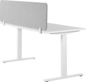 Beliani Przegroda na biurko 180 x 40 cm jasnoszara WALLY 6