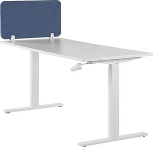 Beliani Przegroda na biurko 130 x 40 cm niebieska WALLY 5