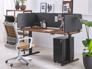 Beliani Przegroda na biurko 160 x 40 cm ciemnoszara WALLY 2