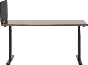 Beliani Przegroda na biurko 160 x 40 cm ciemnoszara WALLY 3