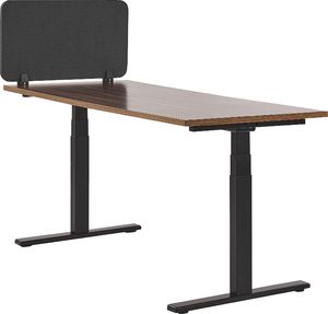 Beliani Przegroda na biurko 160 x 40 cm ciemnoszara WALLY 4