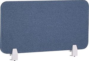 Beliani Przegroda na biurko 80 x 40 cm niebieska WALLY 1