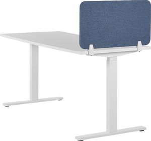 Beliani Przegroda na biurko 80 x 40 cm niebieska WALLY 6