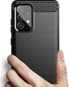 Hurtel Carbon Case elastyczne etui pokrowiec Samsung Galaxy A72 4G czarny 6