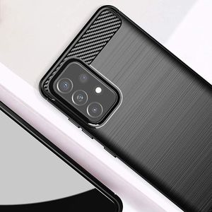 Hurtel Carbon Case elastyczne etui pokrowiec Samsung Galaxy A52 5G / A52 4G czarny 3
