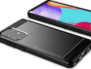 Hurtel Carbon Case elastyczne etui pokrowiec Samsung Galaxy A52 5G / A52 4G czarny 4