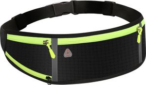 Hurtel Pas do biegania odblaskowa saszetka nerka na etui na telefon klucze dokumenty z wyjściem na słuchawki 4-komorowa Pomarańczowy 2