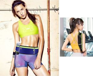 Hurtel Pas do biegania odblaskowa saszetka nerka na etui na telefon klucze dokumenty z wyjściem na słuchawki 4-komorowa zielony 12