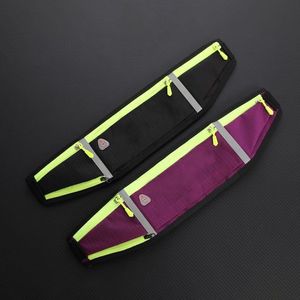 Hurtel Pas do biegania odblaskowa saszetka nerka na etui na telefon klucze dokumenty z wyjściem na słuchawki 4-komorowa zielony 7