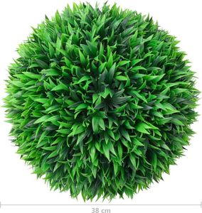 vidaXL Kule sztucznego bukszpanu, 2 szt., 38 cm 4