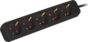 Lanberg Przedłużacz 1,5m czarny 5x 230V Schuko 4