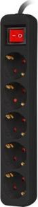 Listwa zasilająca Lanberg PS1-05F 5 gniazd 1.5 m czarna (PS1-05F-0150-BK) 4
