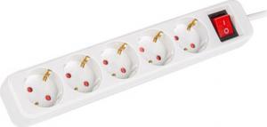 Listwa zasilająca Lanberg PS1-05F 5 gniazd 1.5 m biała (PS1-05F-0150-W) 4