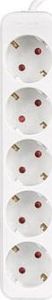 Lanberg Przedłużacz 3m biały 5x 230V Schuko 7