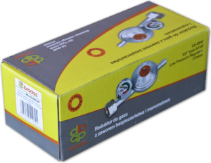 Bradas Reduktor gazowy 37mbar 1.5kg/h z zaworem bezpieczeństwa i manometrem na wąż 9-10mm (RG A310IE-M) 2