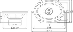 Głośnik samochodowy Blow Głośnik samochodowy 2-drożny FORD BLOW WH-5702 5x7" 4 Ohm 180 W 2