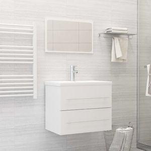 vidaXL 2-częściowy zestaw mebli łazienkowych, biały, płyta wiórowa 1