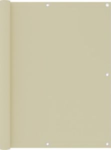 vidaXL Parawan balkonowy, kremowy, 120x300 cm, tkanina Oxford 1