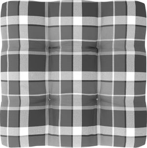 vidaXL Poduszka na sofę z palet, szara krata, 60x60x12 cm (314387) 1