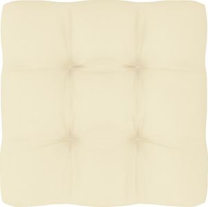 vidaXL Poduszka na sofę z palet, kremowa, 50x50x12 cm (314369) 1