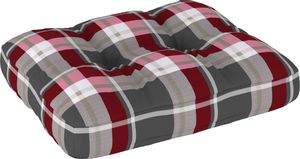 vidaXL Poduszka na sofę z palet, czerwona krata, 50x40x12 cm (314436) 2