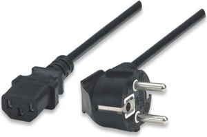 Kabel zasilający Manhattan Schuko/IEC 60320 C13, 1.8m (393904) 1