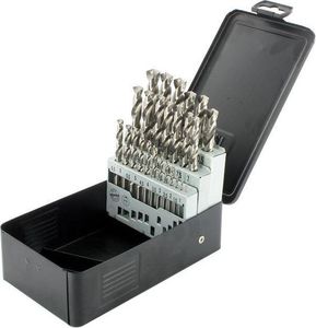 Wiertło Abraboro ZESTAW WIERTEŁ DO METALU HSS-GS DIN 338 1 - 13 MM ABRABORO [25 SZT.] POPRZEDNI NR AB00141125 AB00141025 ABRABORO 1
