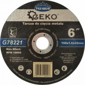 Geko Premium Tarcza do cięcia metalu 150x1.6 Inox (G78221) 1