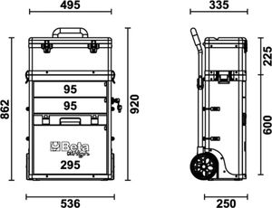 Beta Tools Skrzynka narzędziowa na kółkach C41H/O 5