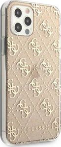 Guess Guess GUHCP12LPCU4GLGO Apple iPhone 12 Pro Max złoty/gold hard case 4G Glitter 4