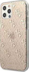 Guess Guess GUHCP12MPCU4GLGO Apple iPhone 12/12 Pro złoty/gold hard case 4G Glitter 2