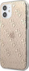 Guess Guess GUHCP12SPCU4GLGO Apple iPhone 12 mini złoty/gold hard case 4G Glitter 2