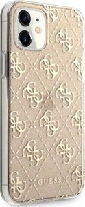 Guess Guess GUHCP12SPCU4GLGO Apple iPhone 12 mini złoty/gold hard case 4G Glitter 4
