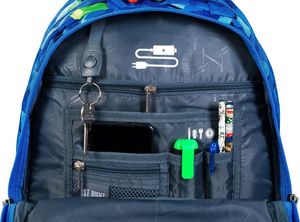 MAJEWSKI Plecak 4-komorowy STRIGHT BP-07 Blocks / Klocki mkmk MAJEWSKI 8