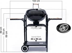 Unimet W-99270 Grill ogrodowy węglowy 43 cm x 43 cm 7